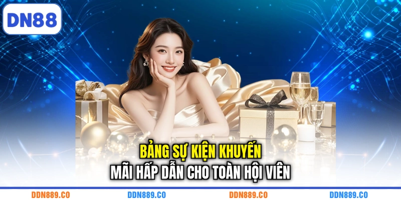 Bảng sự kiện khuyến mãi hấp dẫn cho toàn hội viên